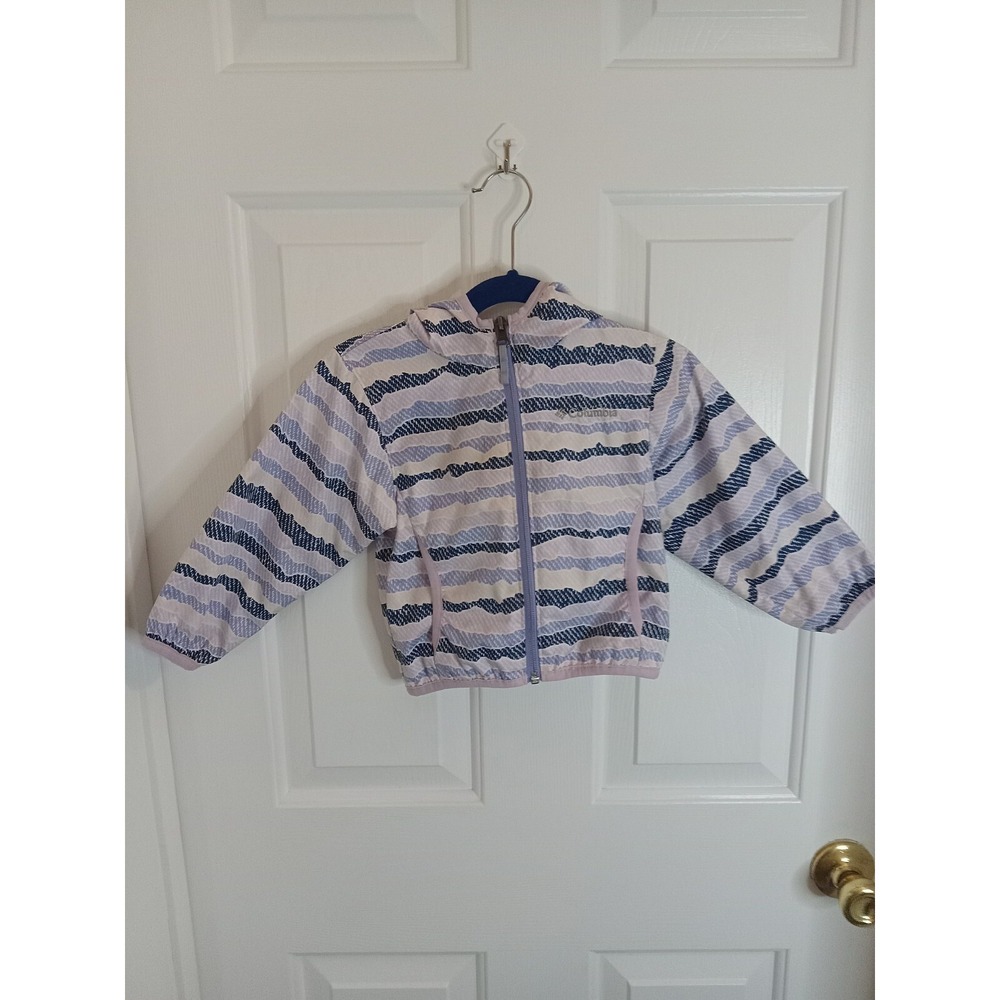 Columbia Toddler Multicolor Lightweight Fleece Lined Hooded Jacket Sz 2T